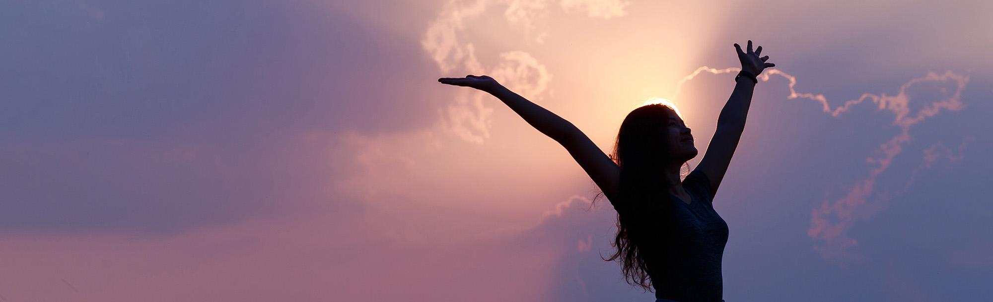 girl with open arms