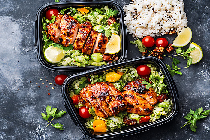 meal prepped food